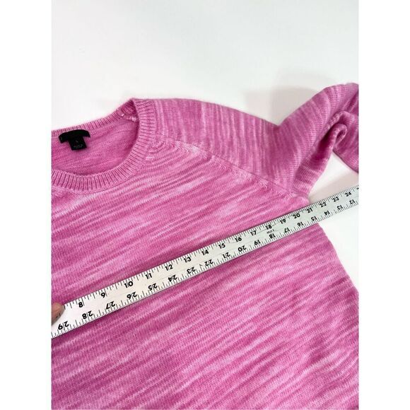 J.Crew Collection Sweater Womens Large Marled Pink Wool Alpaca Tie Sleeve - Picture 7 of 9